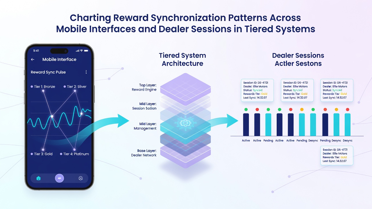 Visualisierung von Belohnungsflüssen zwischen mobilen Apps, Dealer-Sitzungen und gestaffelten Loyalty-Programmen