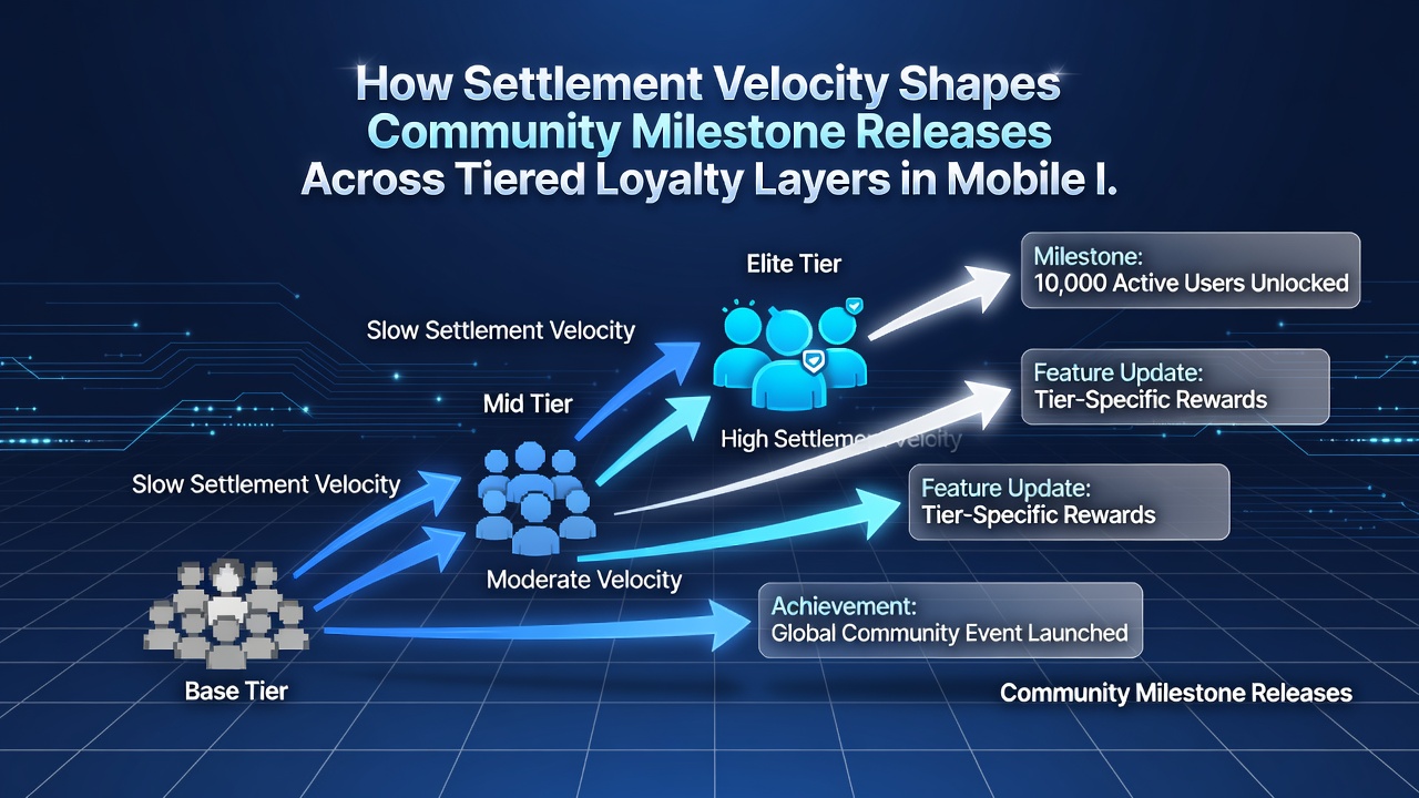 Visualisierung von Community-Meilensteinen und Zahlungsgeschwindigkeiten in tiered Loyalty Layers