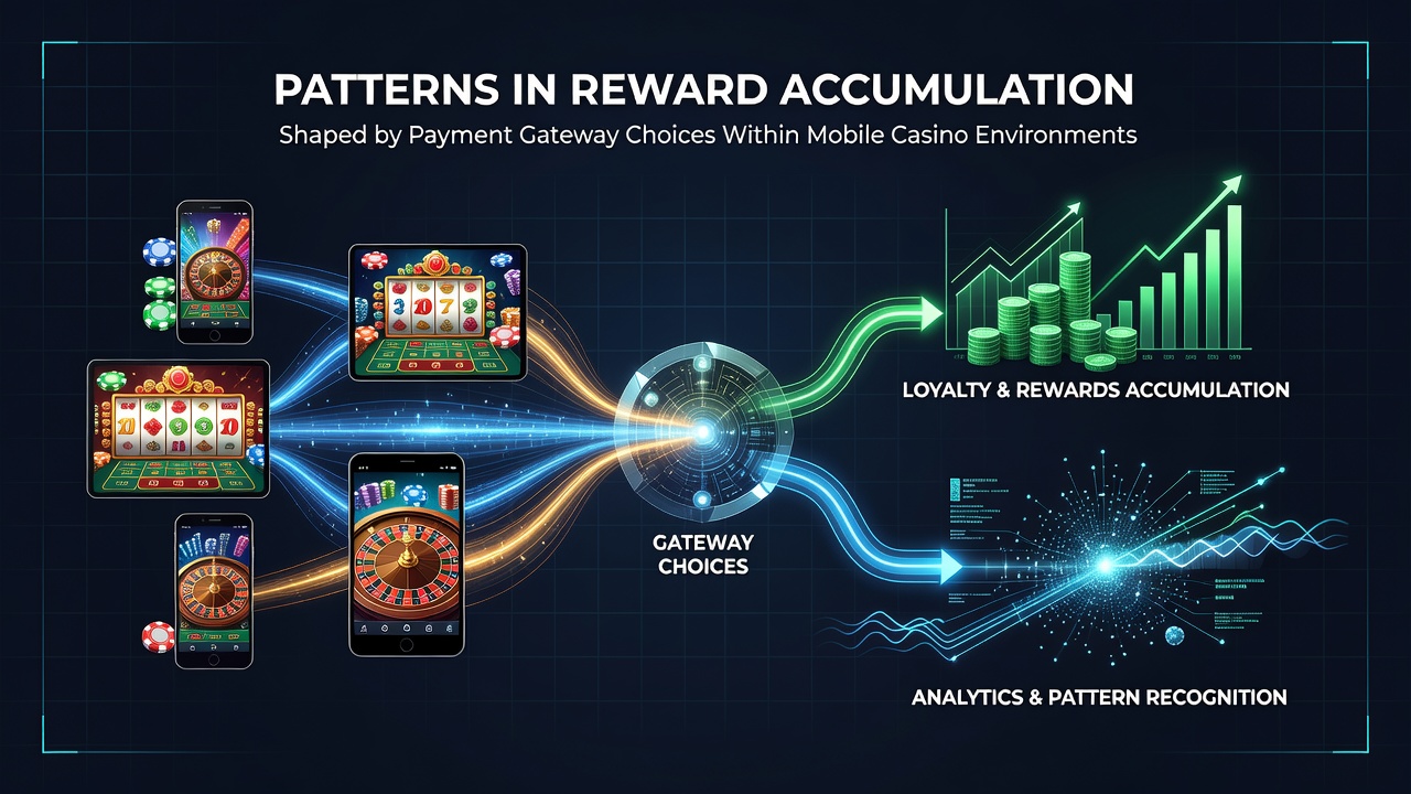 Darstellung von Transaktionsflüssen und Belohnungsakkumulation in Smartphone-Casinos