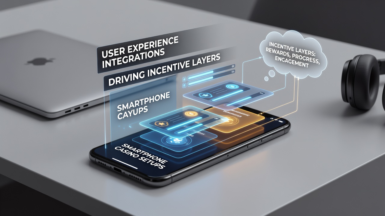 Darstellung von Smartphone-Casino-Interfaces mit integrierten Anreizschichten und UX-Elementen für Loyalty-Programme